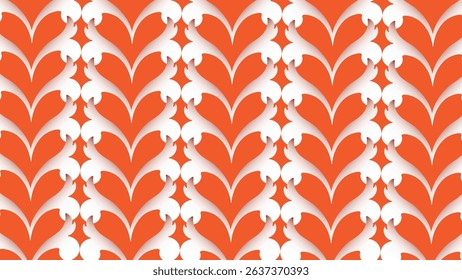 Abstract seamless vector pattern with red and yellow floral leaf illustrations perfect for vintage textile design and nature-inspired wallpaper