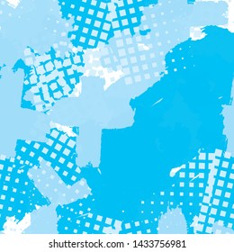 Abstract seamless vector pattern. Repetitive color texture for printing on wrapping paper. Vintage grunge surface paint smears