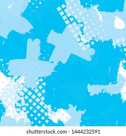 Abstract seamless vector pattern. Repetitive color texture for printing on wrapping paper. Vintage grunge surface paint smears