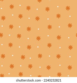 Abstract seamless vector pattern with stylized hand drawn snowflakes. Cute snowy background for kids room decor, nursery art, apparel, gift, fabric, textile, wrapping paper, wallpaper, packaging.