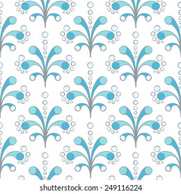 Abstract seamless vector pattern - stylized spray fountain