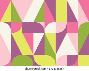 Abstract seamless vector pattern. Vibrant geometric background.
