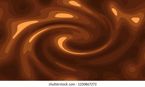 Abstract seamless vector pattern. Vortex, ripples. Background texture. Brown and yellow