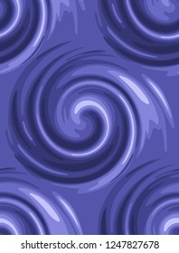 Abstract seamless vector pattern of vortexes. Isolated from the background. Violet