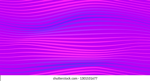 Abstract seamless vector pattern of waves. Optical illusion. Blending lines. Pink, purple, blue colors.