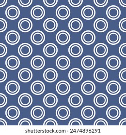 abstract seamless vector pattern with white dots on blue background