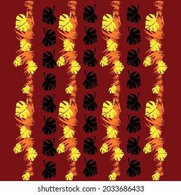 Abstract seamless vector picture with leaves