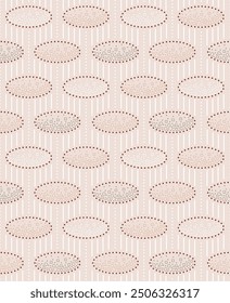 abstract seamless vector strips and dot pattern on brown