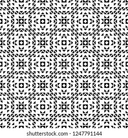 Abstract seamless vector template. A geometrical pattern from triangles, rhombuses and corners for design of the card, a cover, a flyer.