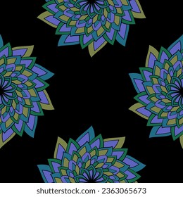 Abstract seamless vector texture with ornaments. Decorative background. 