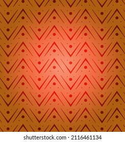 Abstract seamless vector texture. Zigzag and dot pattern. Yellow and orange colors. Isolated  gradient background