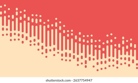 Abstract seamless vector transition of two colors. Rounded lines pattern dipping liquid. Vector illustration on magenta background