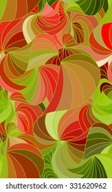 Abstract seamless vector wave colorful background of doodle drawn lines