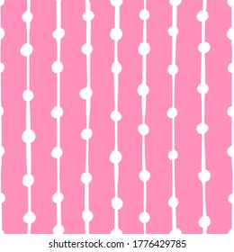 Abstract Seamless Vertical Lines And Dots Pattern, Vector Illustration EPS 10.