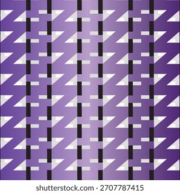 Abstract Seamless Vibrant Purple Gradient-Enhanced Geometric Artwork with Neon Accents, Symmetrical Shapes, and Modern Abstract Optical Illusion Style. Design Used for fabric wallpaper, textile print