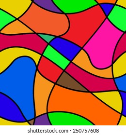 Abstract seamless vintage colorful cubism vector illustration background