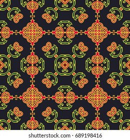 Abstract seamless vintage geometric ornaments. Vector illustration. Pattern for textile, print or web design.