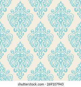 Abstract seamless vintage luxury ornamental vector pattern for fabric