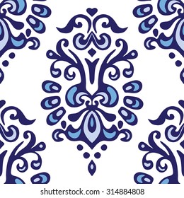 Abstract seamless vintage luxury ornamental vector pattern for fabric