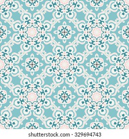 Abstract seamless vintage luxury ornamental vector pattern for fabric. Nice winter background