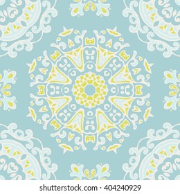 Abstract seamless vintage luxury ornamental vector pattern for fabric