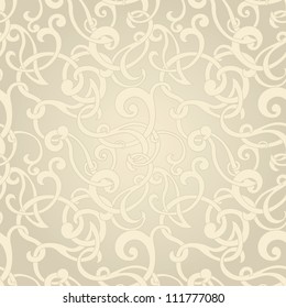 Abstract seamless wallpaper, light beige design