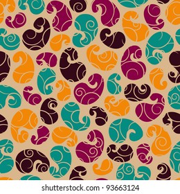 abstract seamless wallpaper with paisley and swirls