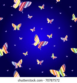 Abstract seamless wallpaper pattern butterflies. A vector.