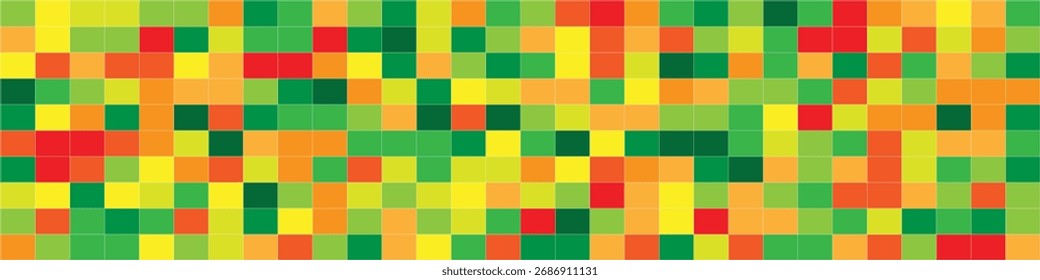 Ilustración vectorial Abstractas de patrón geométrico de textura de mosaico digital de fondo de rejilla de píxeles de color cálido
