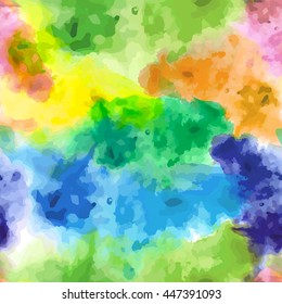 Abstract seamless watercolor vector background.