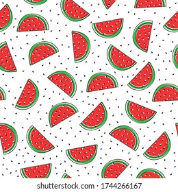 Abstract seamless watermelon pattern for texture, textiles, packaging and decoration.