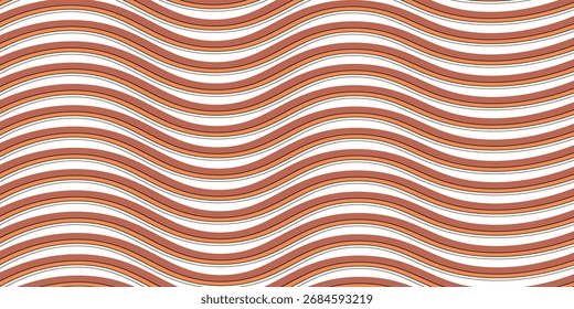 Abstractas patrón de onda sin fisuras con líneas curvas que fluyen en diseño moderno. Fondo de rayas geométricas perfecto para proyectos textiles, de Fondo de pantalla y digitales. Textura de Vector de ilusión óptica con estilo.