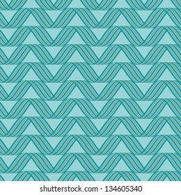 Abstract seamless wave pattern.Vector illustration. Blue