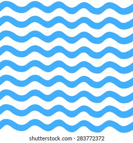 Abstract Seamless wave striped pattern, hand draw. Vector illustration