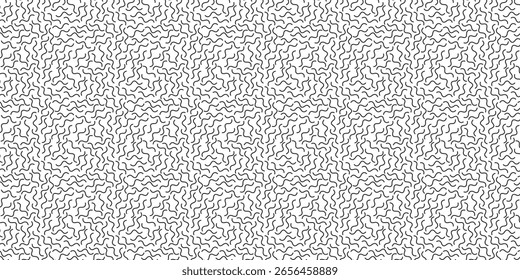 Plano de fundo óptico preto e branco com padrão de linha ondulada sem emenda