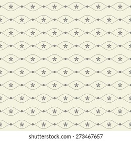 abstract seamless wavy pattern with small flowers