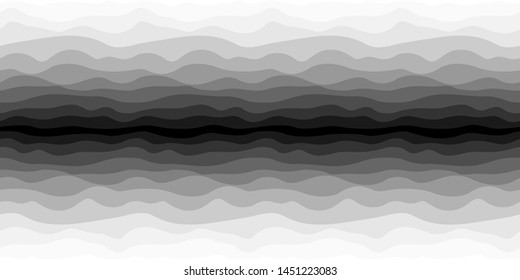 Abstract seamless wavy perspective background - halftone gradient design. Creative trendy illusion pattern 