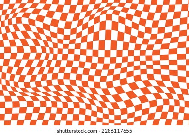 abstract seamless white and orange wavy pattern.