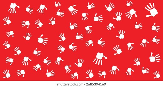 Abstract seamless white palm pattern background. Every child matters