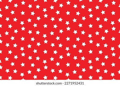 patrón abstracto de estrella blanca sin fisuras y fondo rojo adecuado para afiches, papel.