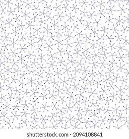 Abstract seamless winter pattern. Simple snowflake shape vector illustration. Scandinavian style surface print. Fabric design, wrapping paper, stationery