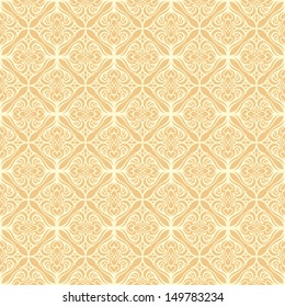 Abstract seamless yellow background with a simple repeating pattern. vector illustration 