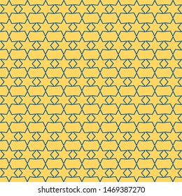 Abstract seamless Yellow islamic pattern, vector design