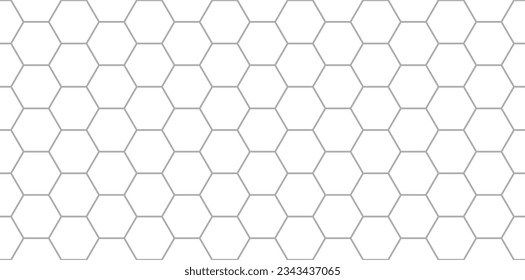 Patrón abstracto de ancho de banda con formas geométricas. Antecedentes blancos vectoriales con hexágonos para ciencia, medicina y tecnología