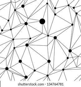 estrutura de molécula de fundo geométrica abstrata sem costura. Ilustração vetorial