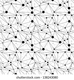 abstract seanless geometrical background molecule structure. Vector illustration