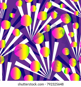 Abstract seanless geometrical background with moleculs structure and triangls. Vector illustration