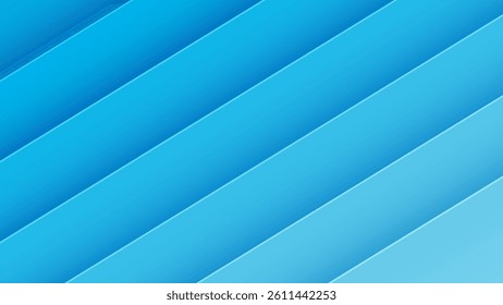 Abstract of seascape or blue sea background. Blue abstract vector banner. paper cut and craft style illustration
