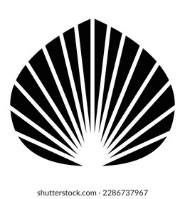 Abstract seashell vector icon design. Shell flat icon.