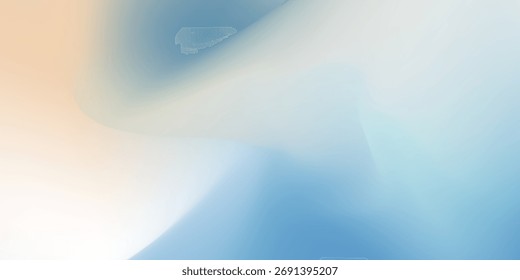Abstract seaside. Ocean landscape vector texture. Aesthetic blue and beige gradient background. Blurred sea wave pattern. beach; beautiful